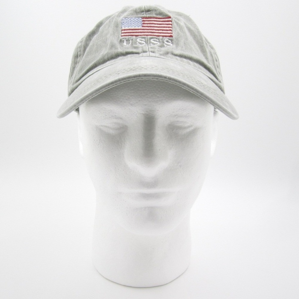 Adams USSS United States Secret Service Hat Grey Flag Embroidered Leather Strap